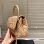 Chanel Small Coco Handle Bag Dark Beige 23Cm A92990 - Image 3