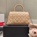 Chanel Small Coco Handle Bag Dark Beige 23Cm A92990 - Image 7