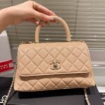Chanel Small Coco Handle Bag Dark Beige 23Cm A92990 - Image 2