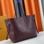 Louis Vuitton Neverfull MM Monogram Empreint Wine Red 31Cm M46599 - Image 4