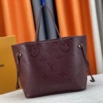 Louis Vuitton Neverfull MM Monogram Empreint Wine Red 31Cm M46599 - Image 3