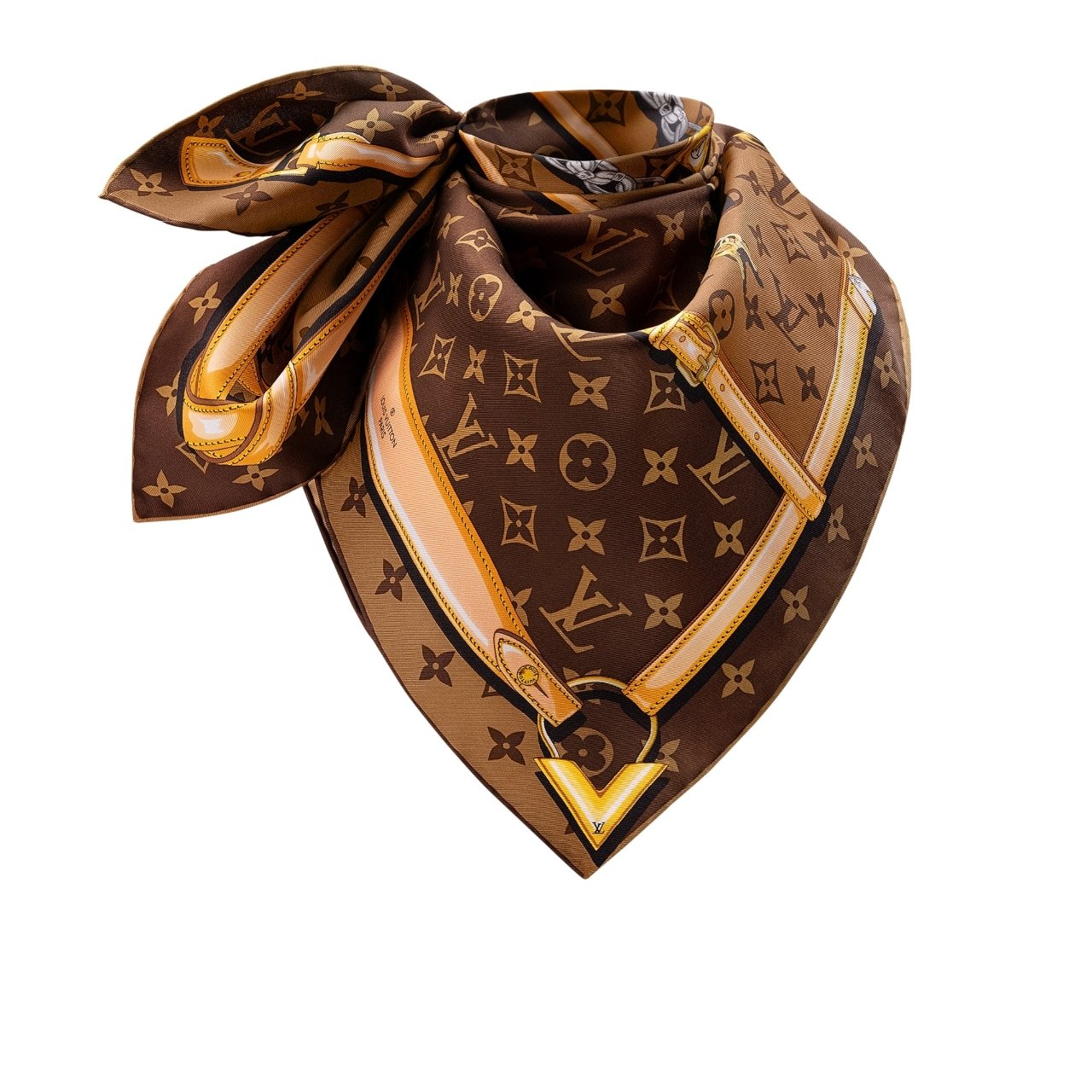 147 Louis Vuitton Monogram Confidential Brown 90Cm M78666 - Image 1