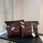 Chanel 22 Large Handbag Dark Brown 41Cm - Image 2