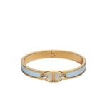 Hermes Mini Clic Chaine D’Ancre Bracelet Gold Tone With Light Blue H209000FV4HGM