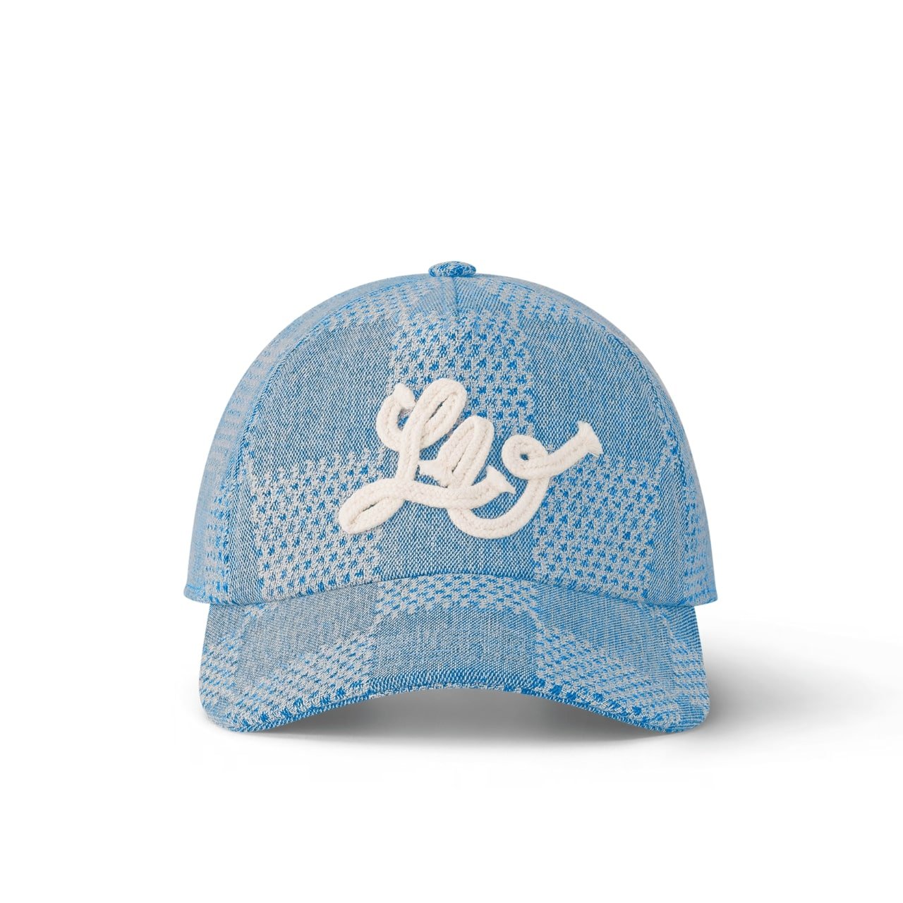 219-2-1 Louis Vuitton Damier Denim 3D Baseball Cap Denim Blue M7534M - Image 1