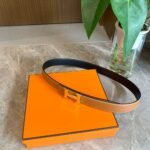 Hermes Mini H Belt Bucket And Reversible Leather Strap Black Brown 24Mm H079645CC06 - Image 4