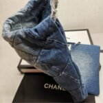 Chanel 22 Handbag Washed Denim 41Cm AS3261 B10439 NM981 - Image 5