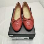 Chanel Ballerina Flat Shoes In Red - Image 5