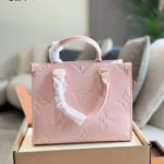 Louis Vuitton Onthego PM Monogram Empreinte Leather Rose Poudre 25Cm M45653 - Image 7