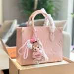 Louis Vuitton Onthego PM Monogram Empreinte Leather Rose Poudre 25Cm M45653 - Image 3