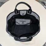 Chanel Large Deauville Tote Bag Bicolor Gray 40Cm - Image 8