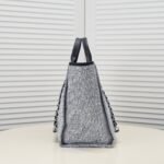 Chanel Large Deauville Tote Bag Bicolor Gray 40Cm - Image 3