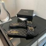 Chanel 23P Quilted Cc Chain Mule Sandal Black G39954 X56940 94305 - Image 3
