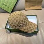 Gucci GG Canvas Baseball Hat Camel And Dark Brown 807834 4HBA8 9766 - Image 7