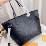 Louis Vuitton Neverfull MM Monogram Empreinte Leather Black 31Cm M45685 - Image 5