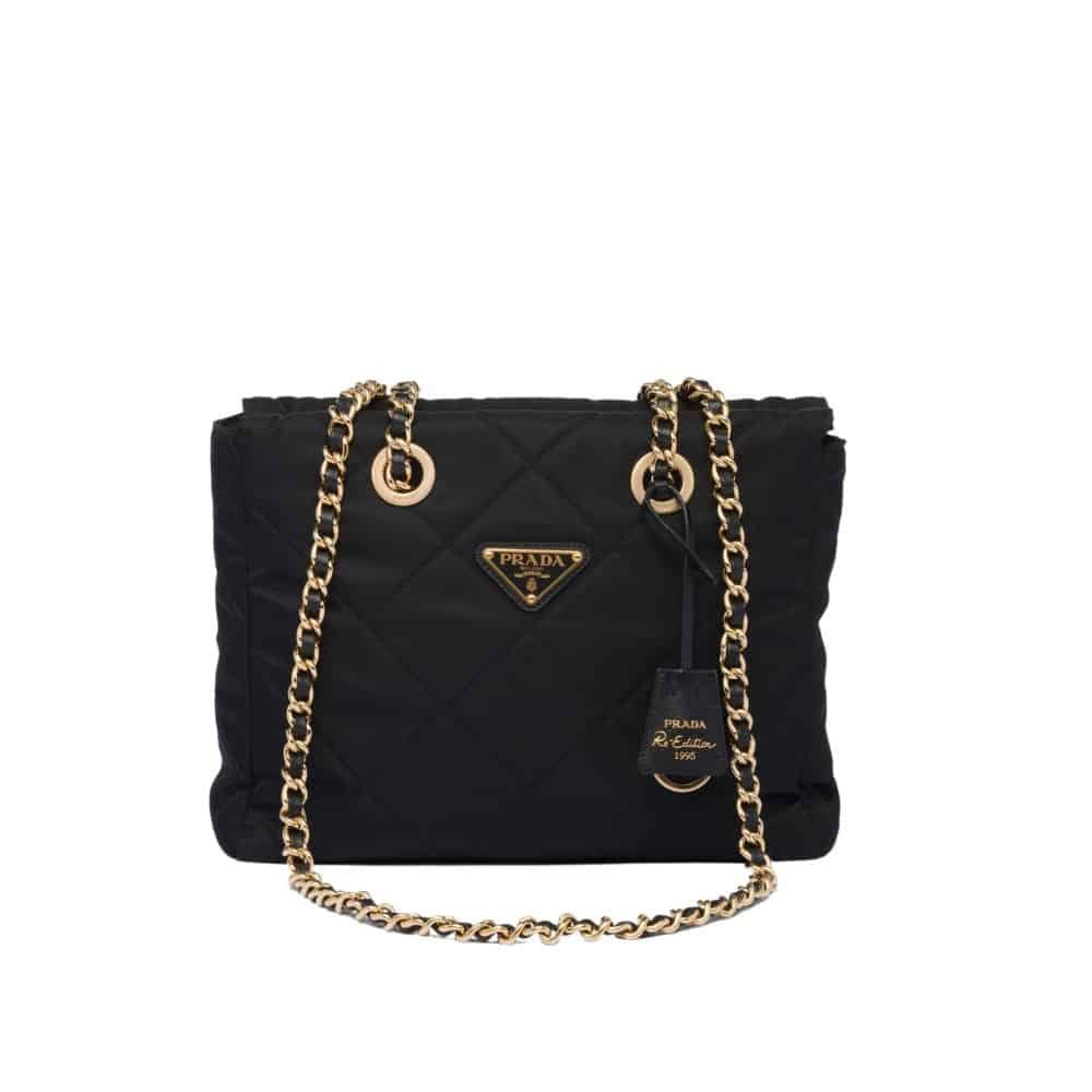 xr:d:DAF0roPKauI:85,j:7065431903499098806,t:23112209 Prada Re Edition 1995 Chaîne Re Nylon Tote Bag Black 26Cm 1BG468 2AOS F0002 V COO - Image 1