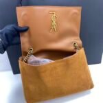 Saint Laurent Kate Medium Reversible Chain Bag In Suede Tan 28Cm - Image 5