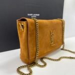Saint Laurent Kate Medium Reversible Chain Bag In Suede Tan 28Cm - Image 2