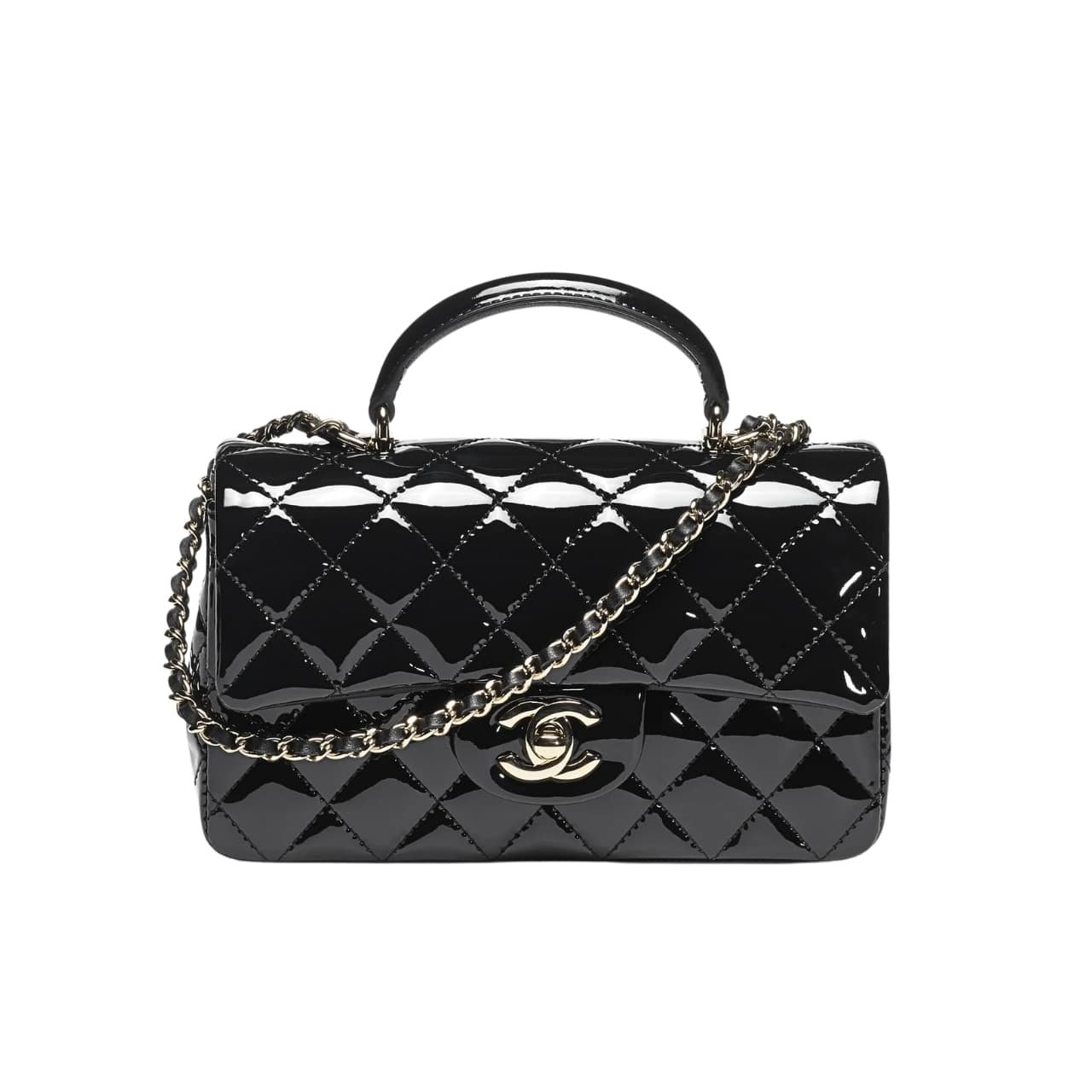 TBNB-76 Chanel Mini Classic Handbag With Top Handle Black 20Cm AS2431 B18237 94305 - Image 1