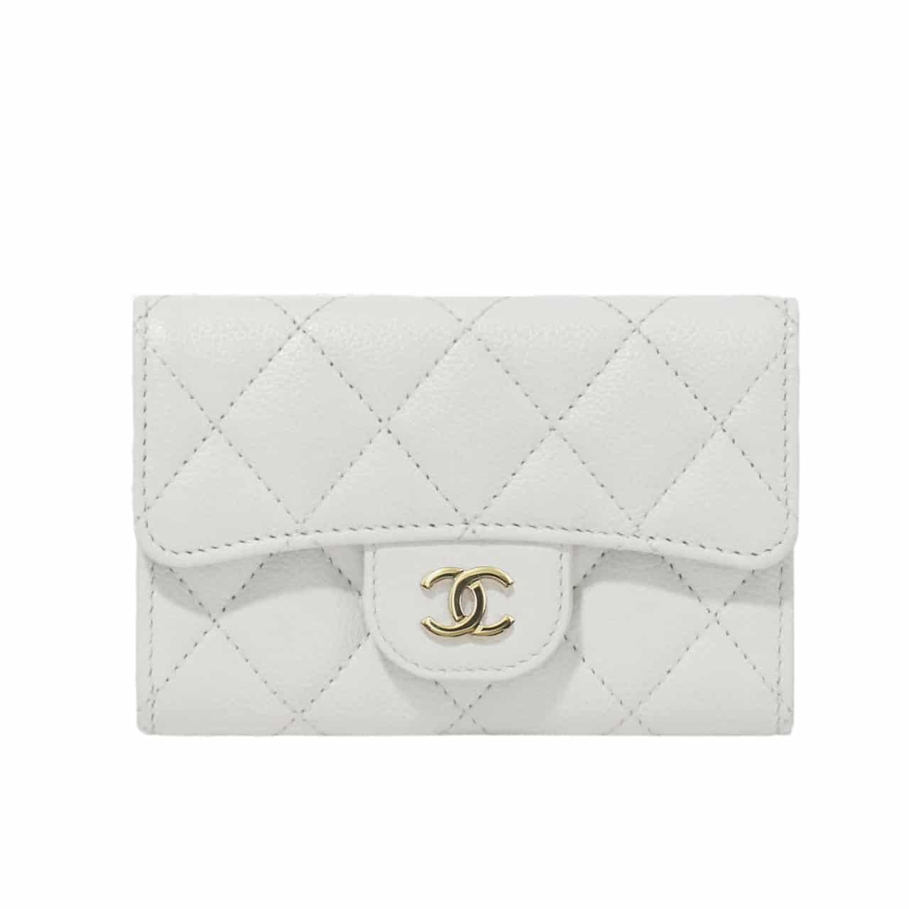 Thumbnail-49-1-1 Chanel Classic Card Holder Wallet White 10Cm AP0214 B10583 10601 - Image 1