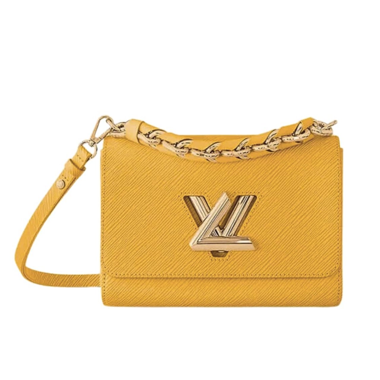 vel-7 Louis Vuitton LV Twist MM Handbag Sunflower Yellow 23Cm - Image 1